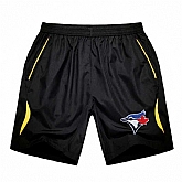 Men's Toronto Blue Jays Black Gold Stripe MLB Shorts,baseball caps,new era cap wholesale,wholesale hats